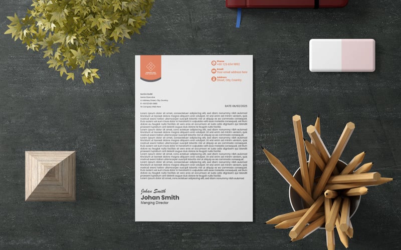 Letterhead, Unique Letterhead, Modern Letterhead, Stylish