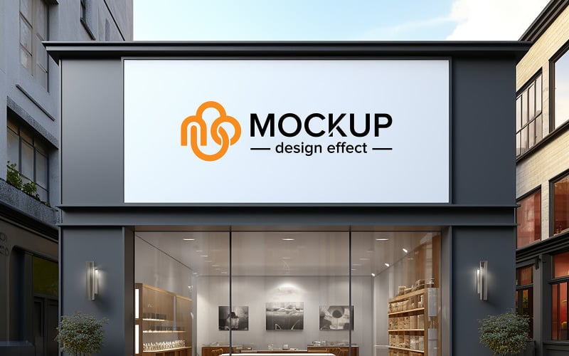 Front Store Name Mockup Banner Mockup Psd - Templatemonster