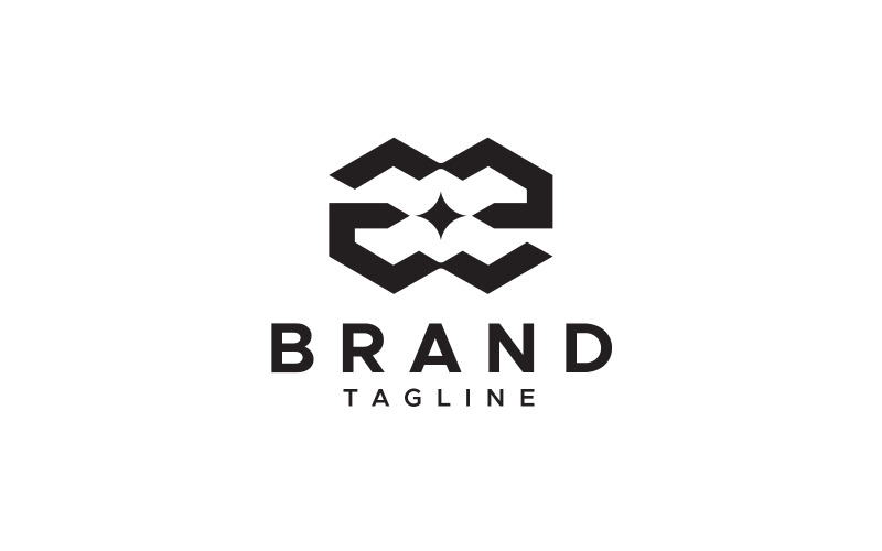 Plantilla de diseño de logotipo letra ae estrella