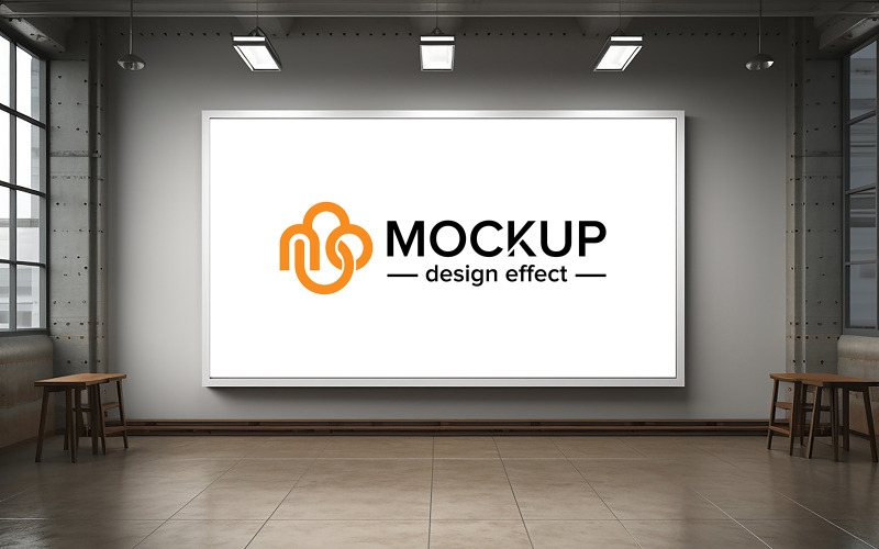 Smart tv screen logo mockup psd