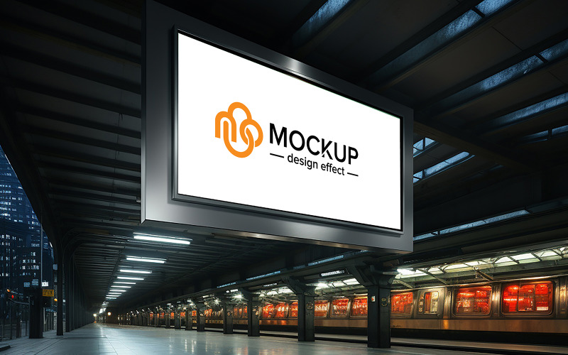 Mockup di cartelloni pubblicitari della metropolitana della metropolitana psd
