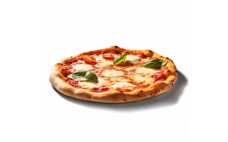 Pizza au fromage sur fond blanc 62
