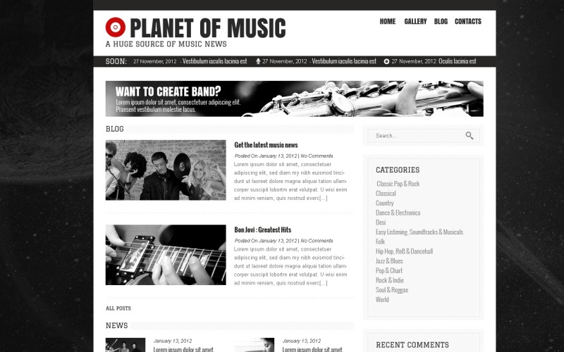 Music WordPress Theme