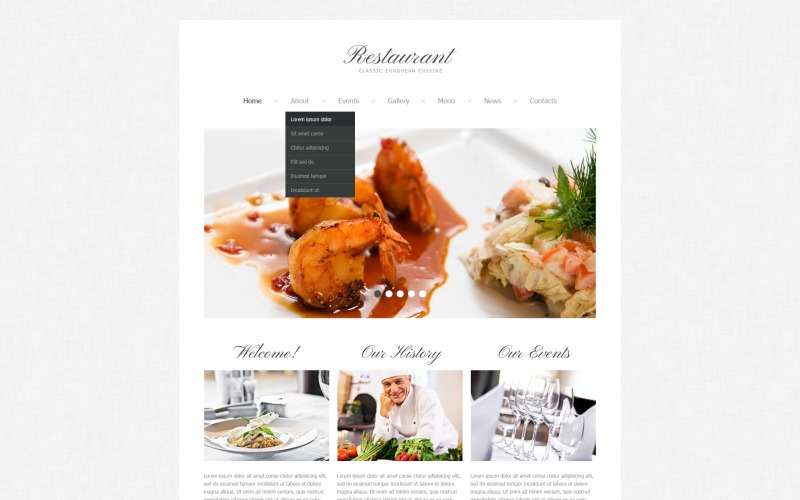 Responsive Website-Vorlage für Café und Restaurant