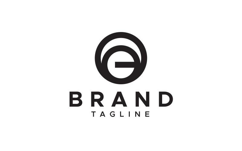 Минимальный шаблон логотипа Oe Letter