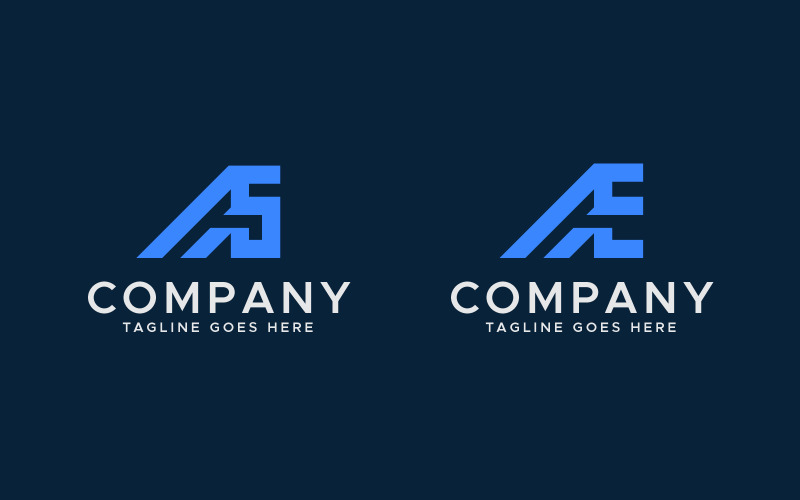 A5 of AE Letter logo ontwerpsjabloon