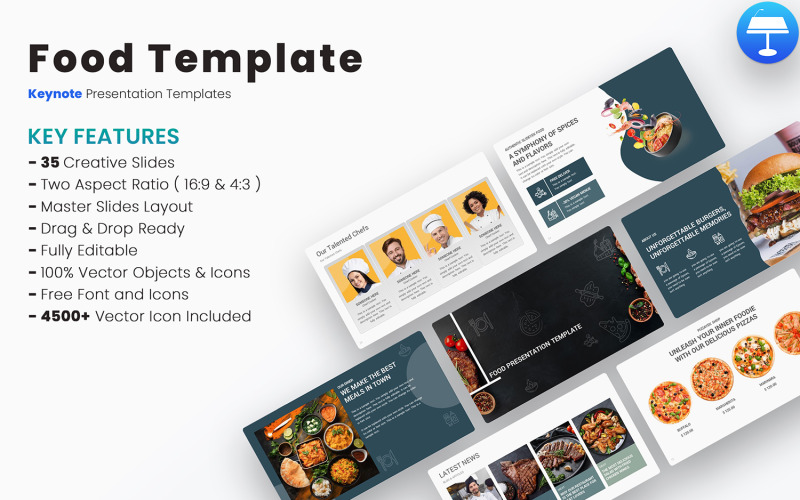 Food and Restaurants Keynote Presentation Templates