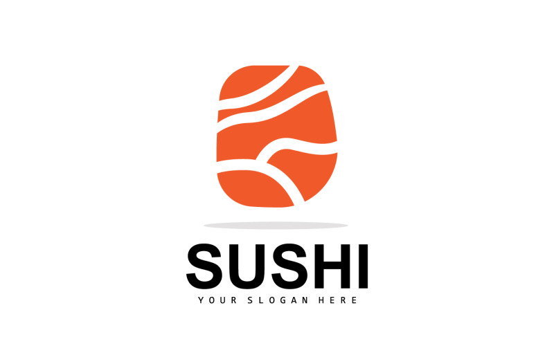 Logo sushi jednoduchý design sushi japaneseV13
