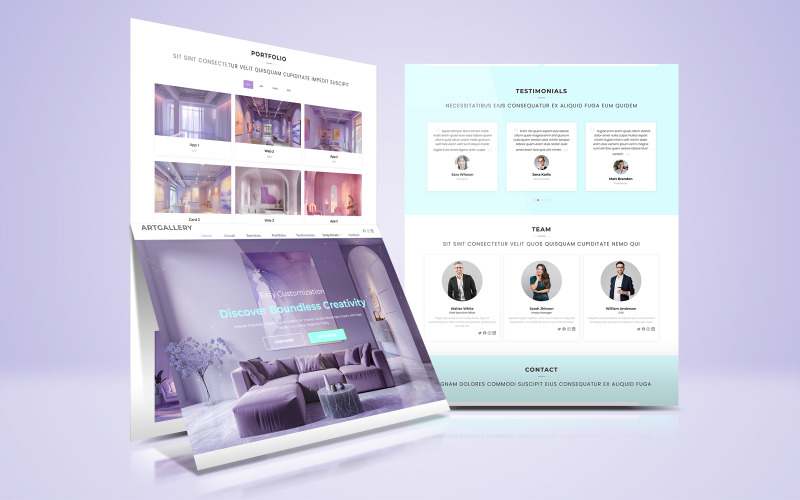 Початковий HTML-шаблон посадки ArtGallery