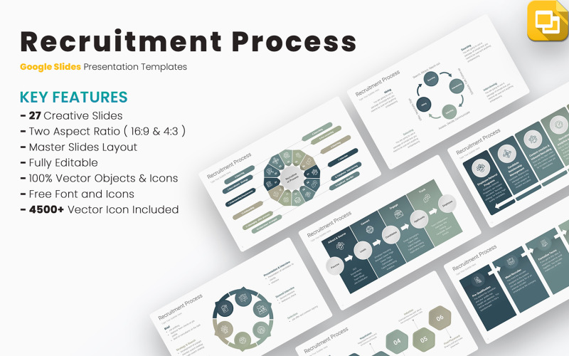 Processus de recrutement Modèles Google Slides