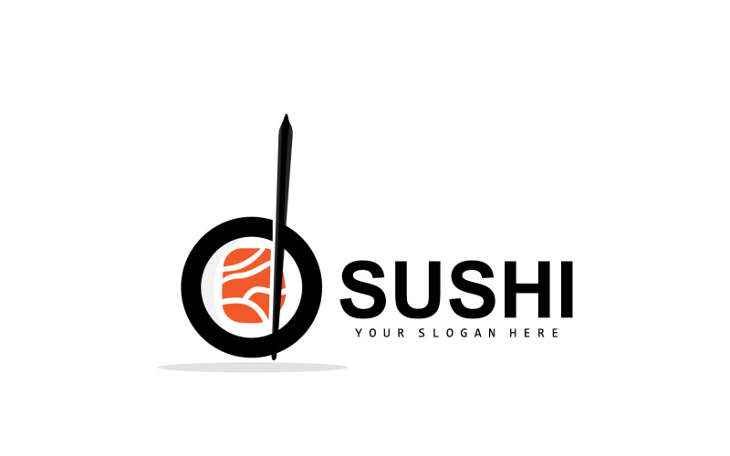 寿司标志简单设计寿司日语V29