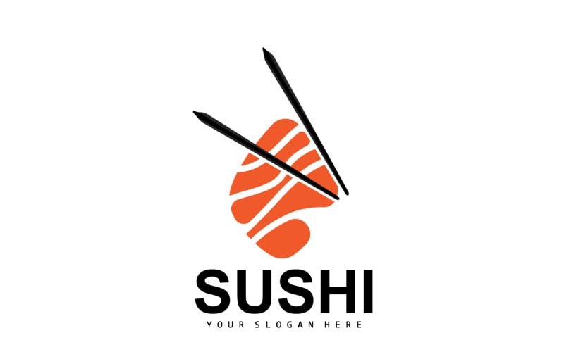 Sushi logo eenvoudig ontwerp sushi japansV23