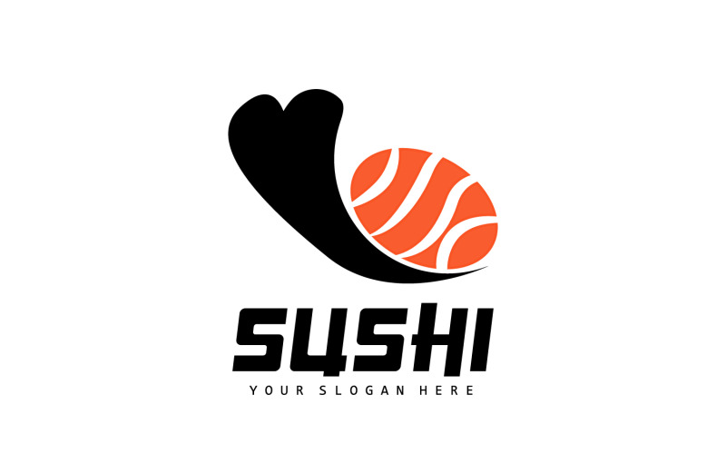 Sushi-Logo, einfaches Design, Sushi, japanisch, V2
