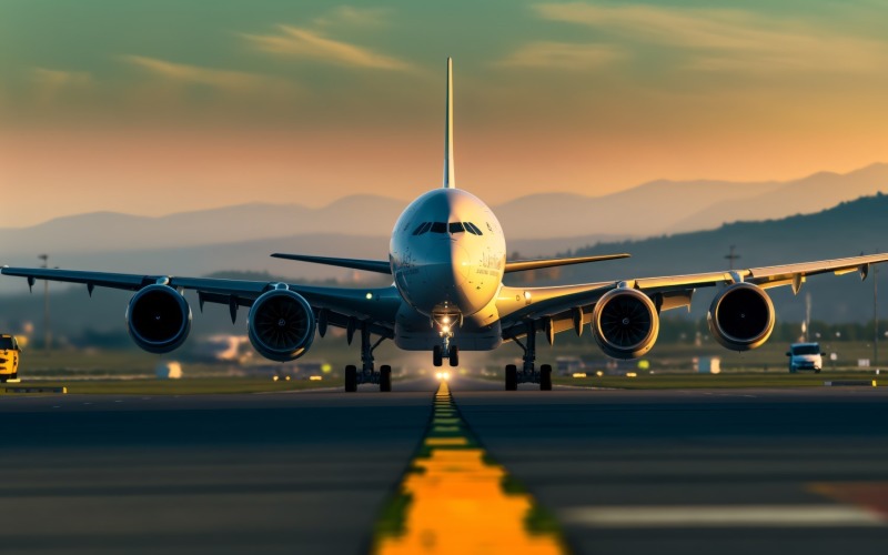 Kommerzielle Airbus Charter Airline Vorderansicht Fotografie 159
