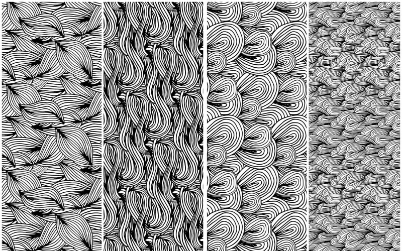 Handritade doodlemönster