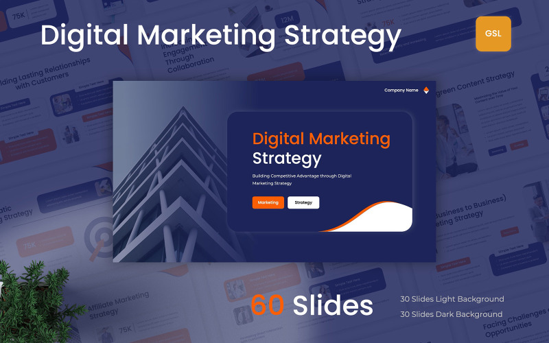 Digitální marketingová strategie Google Slides Template