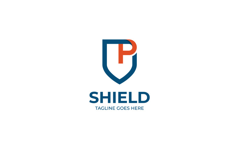 Дизайн шаблона логотипа P Shield