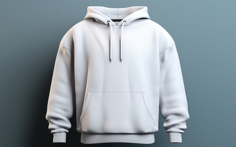 Férfi üres kapucnis pulcsi mockup_lógó fehér kapucnis pulcsi