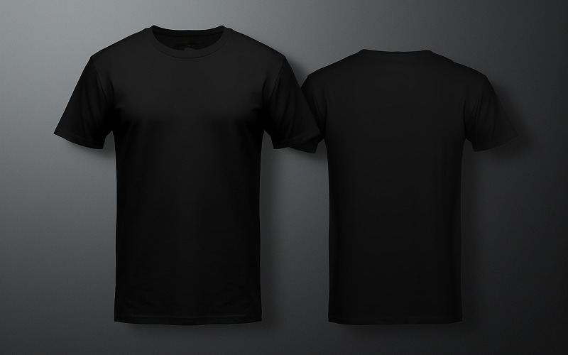 T-shirt appesa_t-shirt nera appesa design_t-shirt mockup da uomo vuota