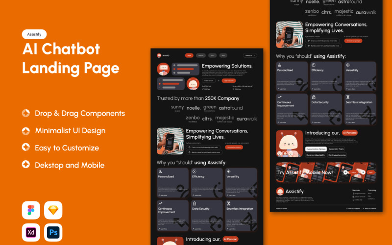 Assistify - Page de destination du chatbot IA V2