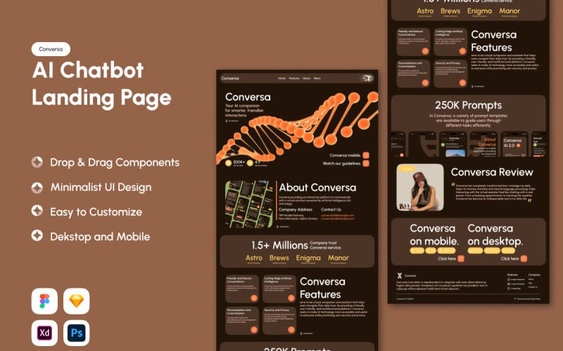 Conversa - AI Chatbot Açılış Sayfası V1