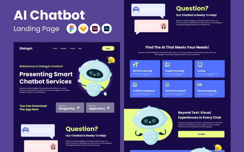 Diálogo: Página de inicio de AI Chatbot V2