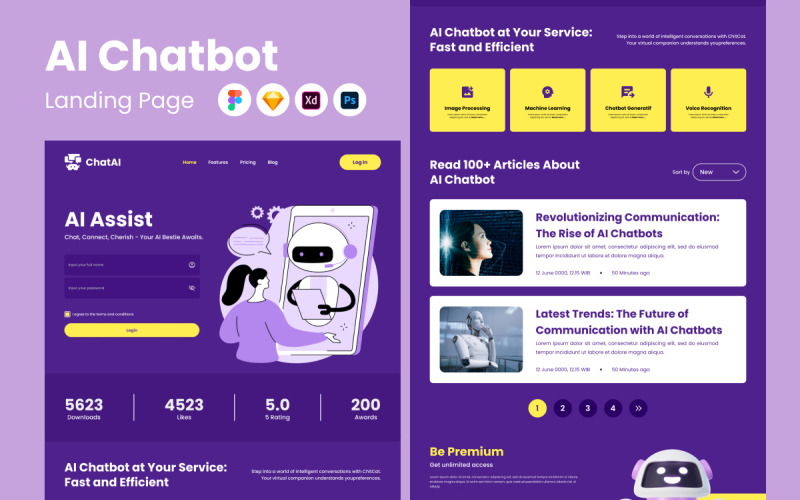 Lógica: página de inicio de AI Chatbot V1