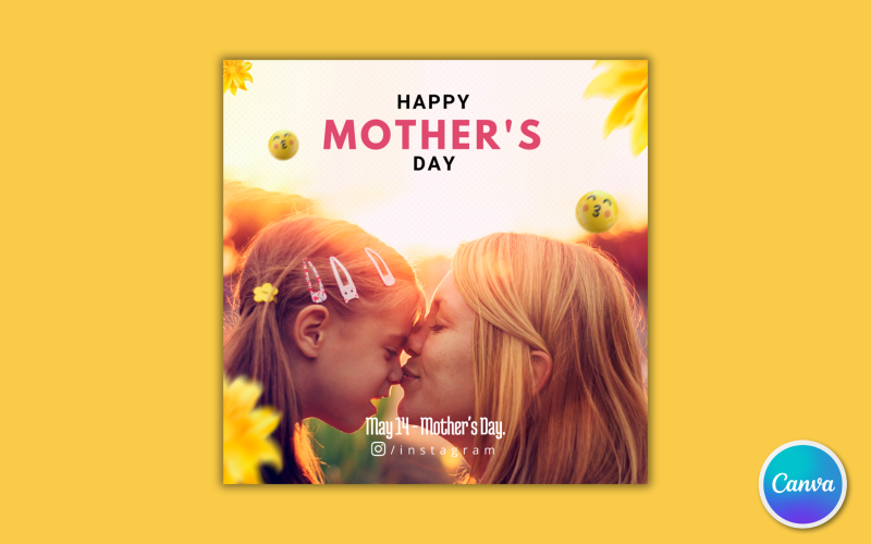 Modello per social media per la festa della mamma 16 - Modificabile in Canva