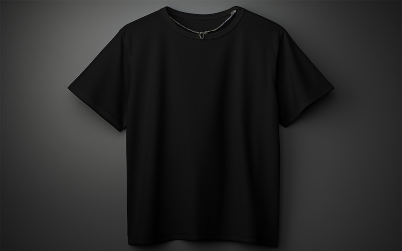 Siyah T-shirt design_blank erkek maket tişört