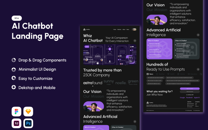 Whiz – KI-Chatbot-Landingpage V2