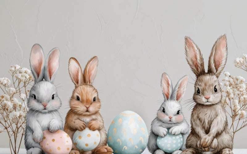 Autocollants Fenêtre Pâques - Motif Lapin, Œufs & Papillons - Lot De 54 Stickers Réutilisables - Déco Printemps
