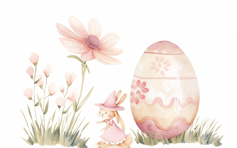 Húsvéti nyuszi óriás színes hatalmas húsvéti tojás tavaszi virág78