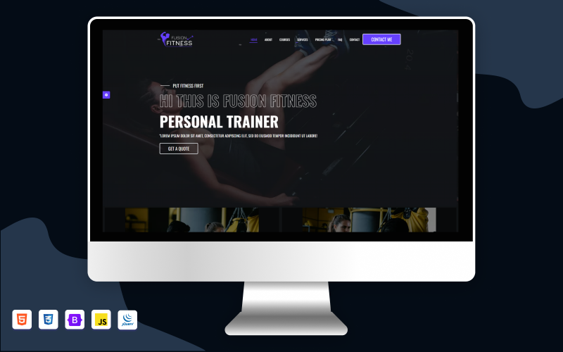 Fusion Fitness | One Page Bootstrap Responsive HTML Website Template For Gym and Fitness