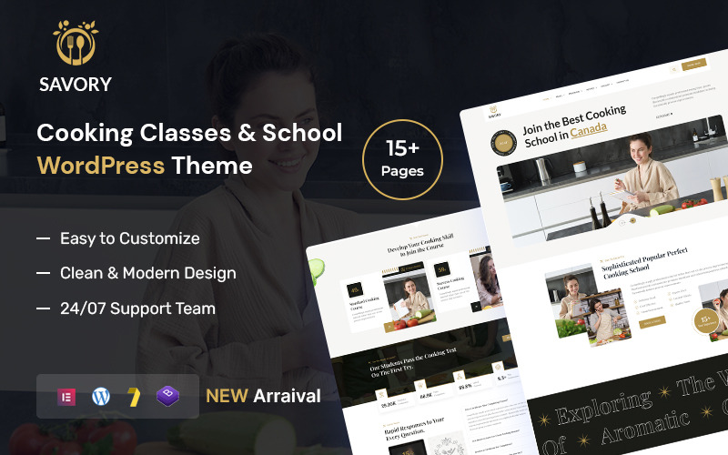 Salé – Cours de cuisine et thème WordPress pour l’école