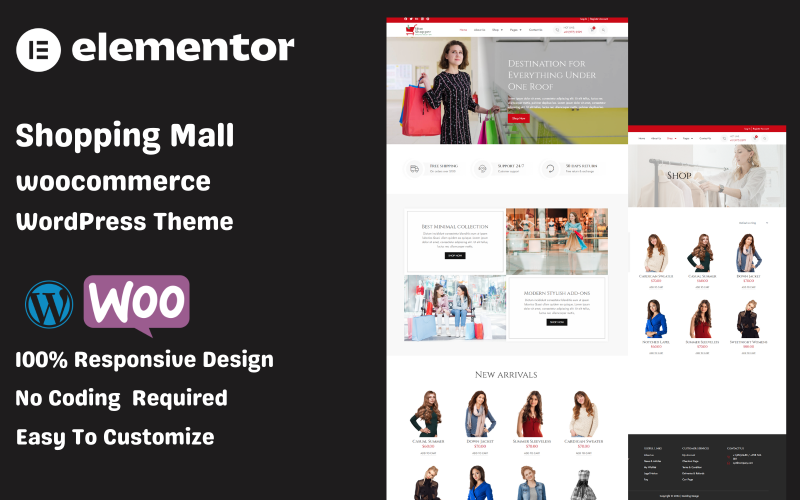 Тема WordPress для WooCommerce для торгового центра