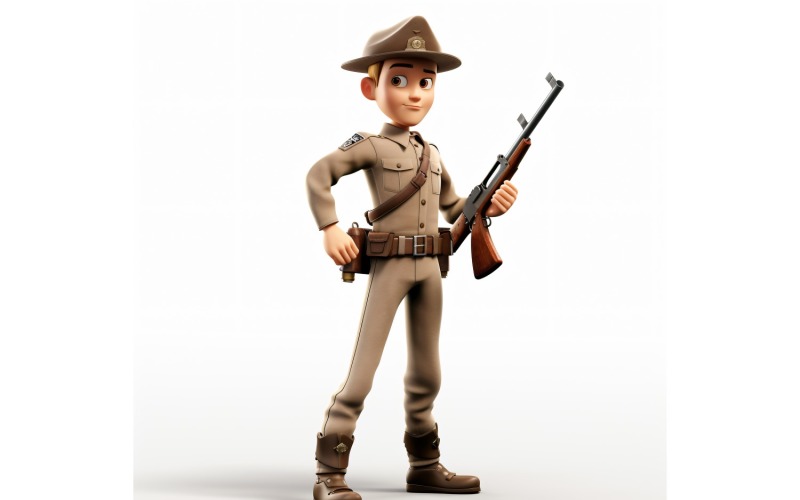 3D pixar Character Child Boy s příslušným prostředím 54