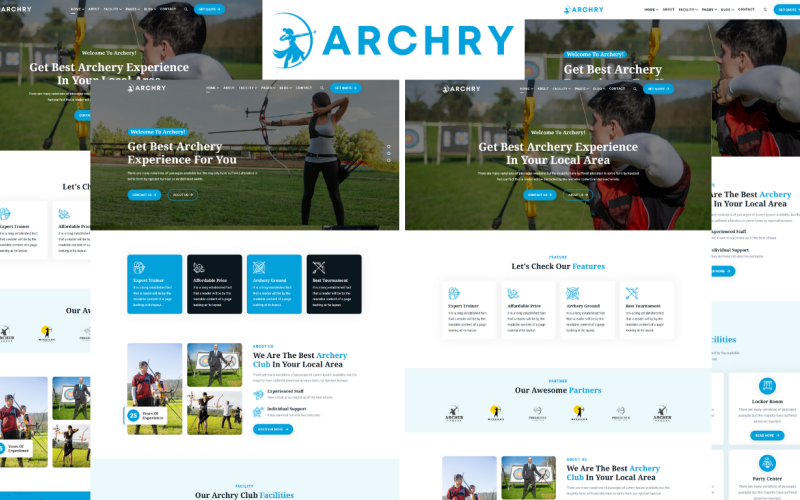 Archry - Šablona HTML5 klubu lukostřelby