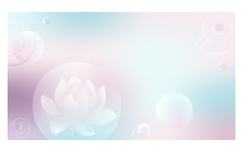 Planos de fundo 14400x8100px em esquema de cores pastel rosa com lótus em bolha