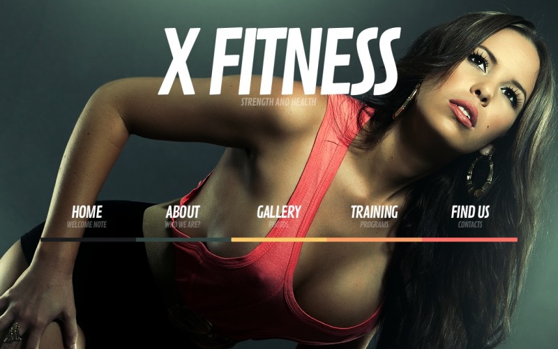 Fitness website sjabloon