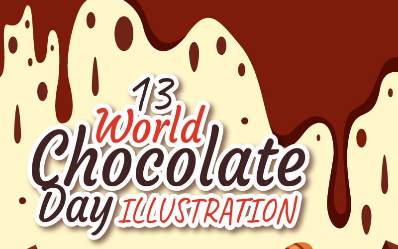 13 Día Mundial del Chocolate Ilustración