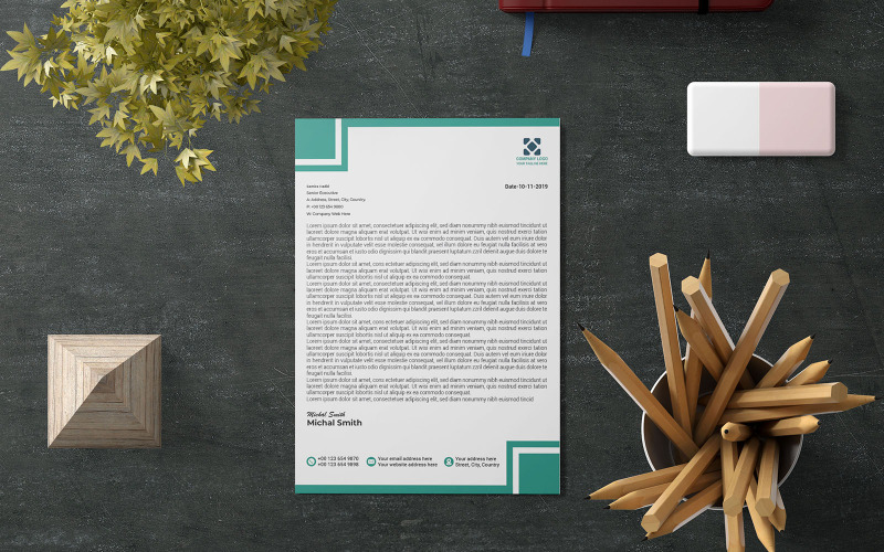 Papier à en-tête - Modèle d'identité d'entreprise(115)