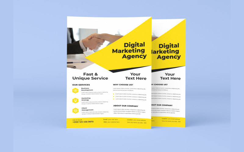Agencia de marketing digital Proveedor de soluciones de TI Diseño de volante