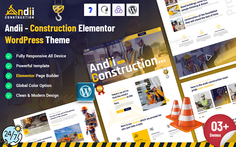 Andii – Thème WordPress Elementor de construction
