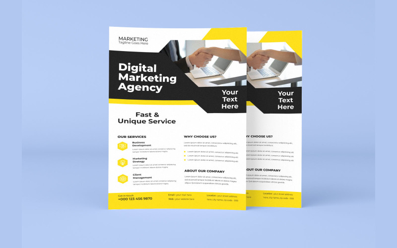Digitális Marketing Ügynökség Kreatív Ügynökség portfólió szórólapja