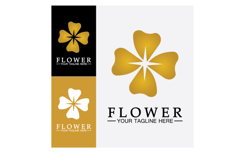 Modello logo icona colorata bellezza fiore versione 36