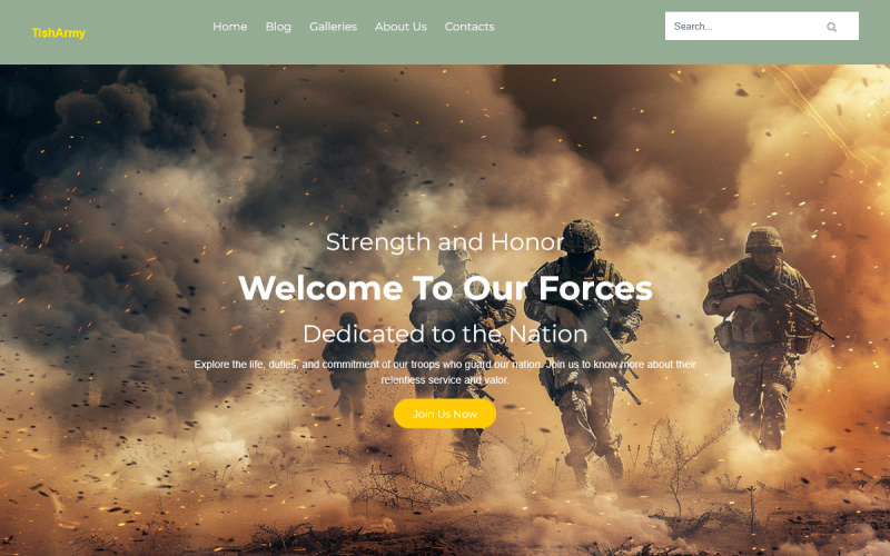 TishArmy - Tema WordPress dell'esercito