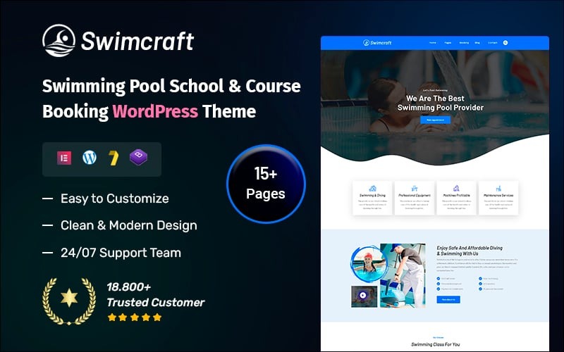 Uszodaiskola és pályafoglalás WordPress téma