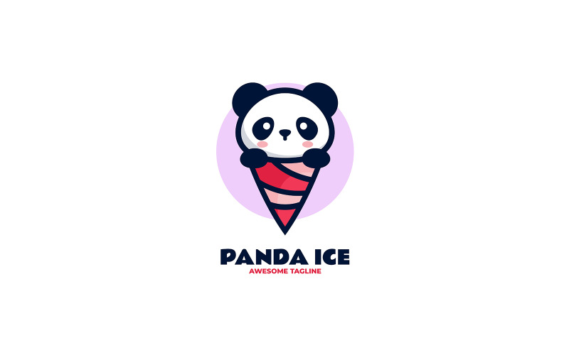 Логотип мультфильма Ледовый талисман панды
