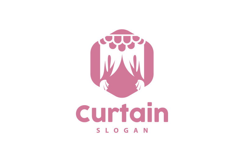 Tenda semplice per la decorazione della casa Logo V16