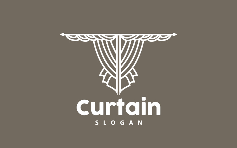 Tenda semplice per la decorazione della casa Logo V18